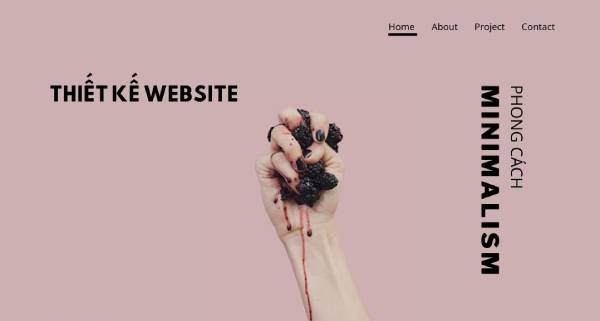 Thiết kế website theo xu hướng Minimalism