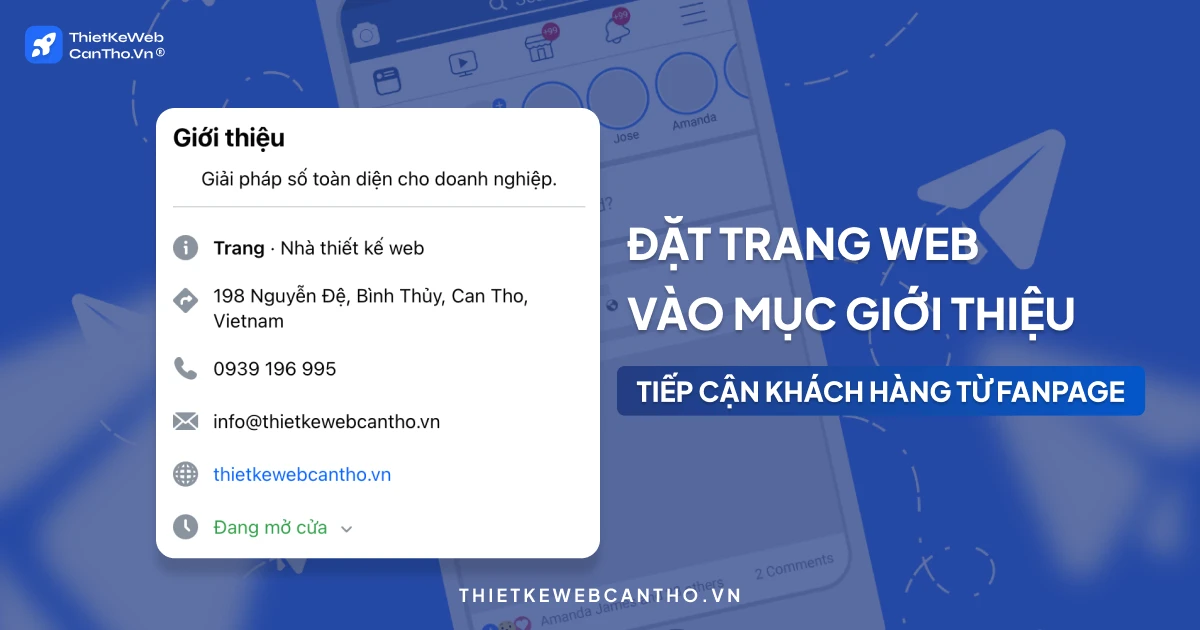 Đặt trang web vào phần giới thiệu fanpage