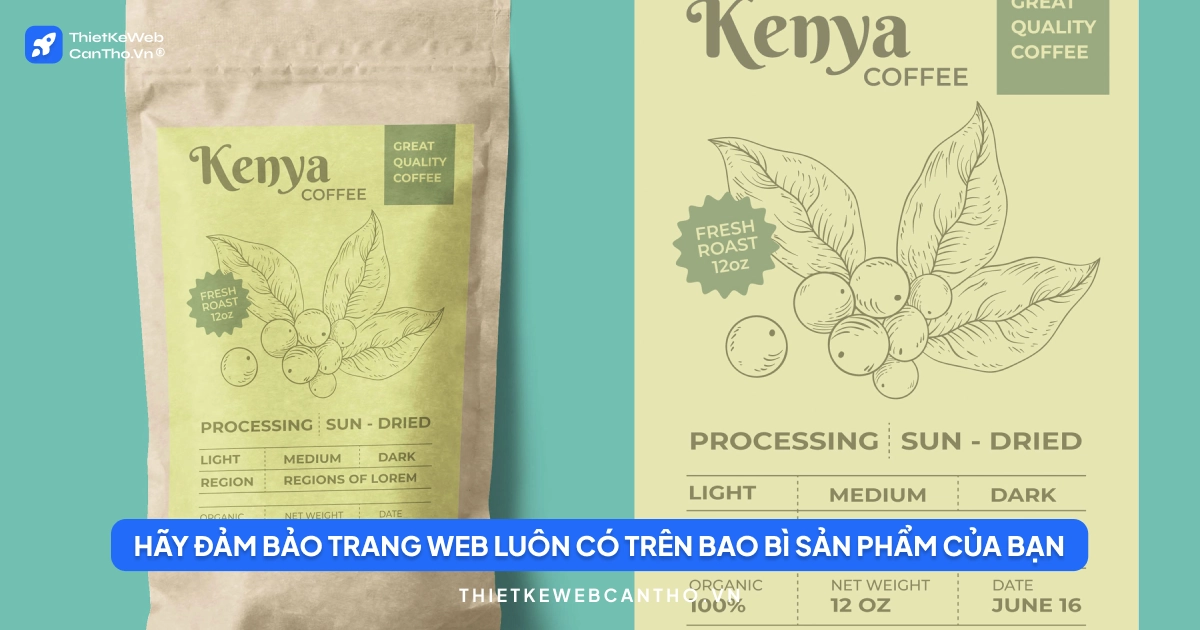 Đặt trang web lên bao bì sản phẩm, nhãn dán