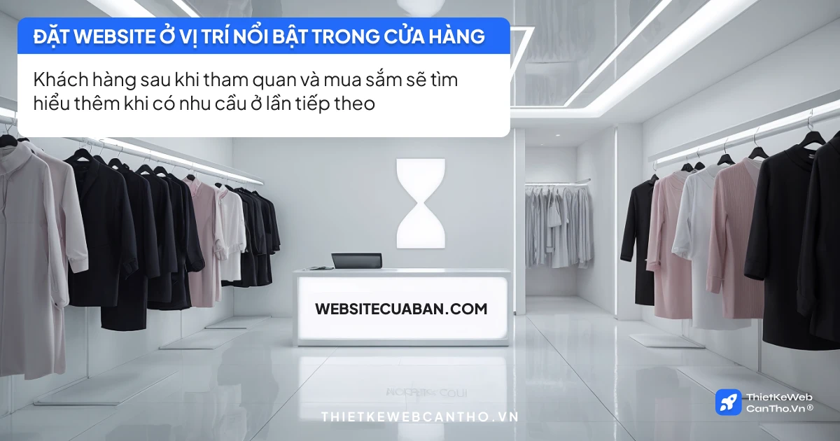 Website ở vị trí dễ chú ý sẽ gợi nhớ khách hàng truy cập khi có nhu cầu mua sắm