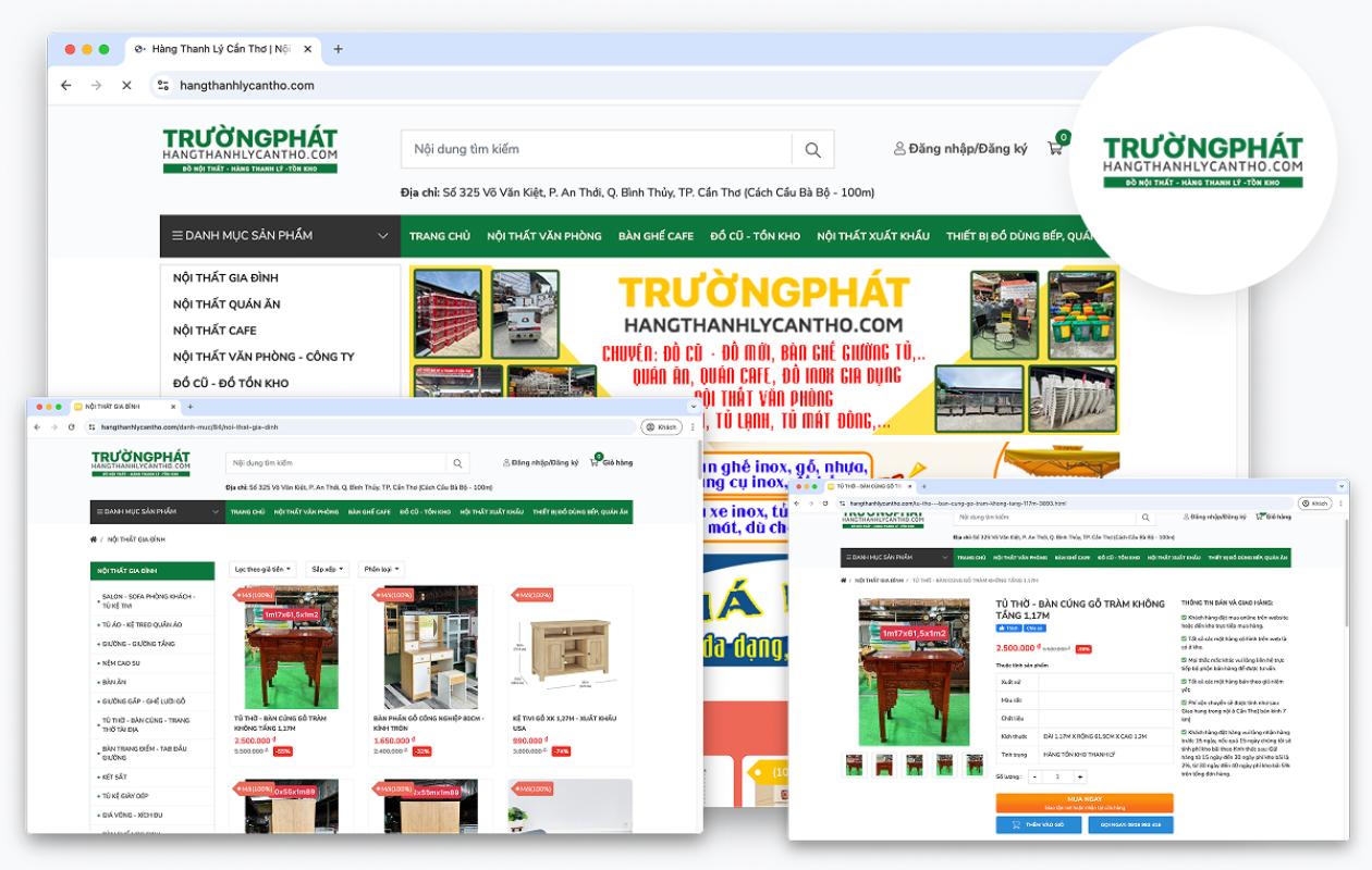 Dự án Website Cửa hàng Nội Thất - Thanh Lý
