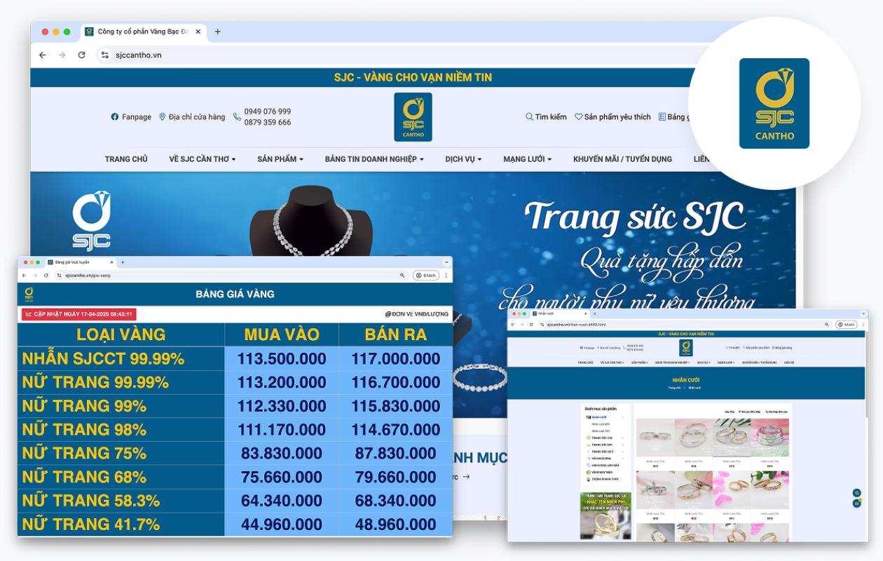 Dự án website Cửa hàng Trang Sức